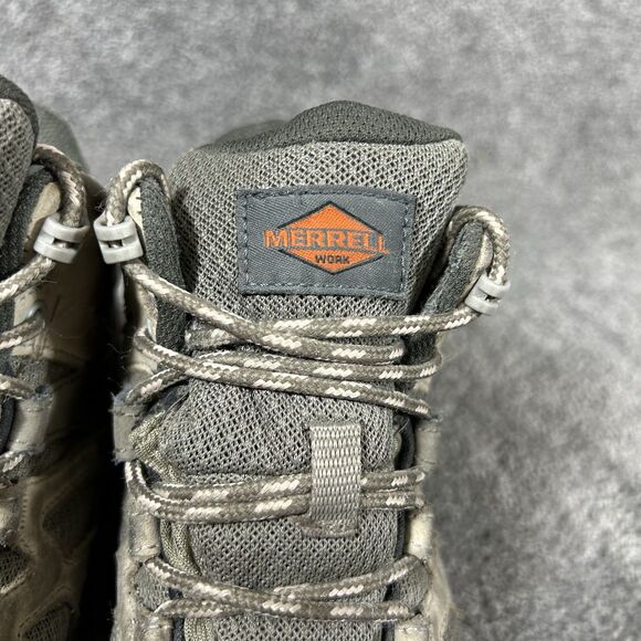 Merrell Siren Womens Sz 7 Brown Waterproof Hiking Mid Safety Toe Work Boots Used - Picture 5 of 14